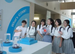 洗足学園高等学校インターンシップ生がiCONMの研究員と交流