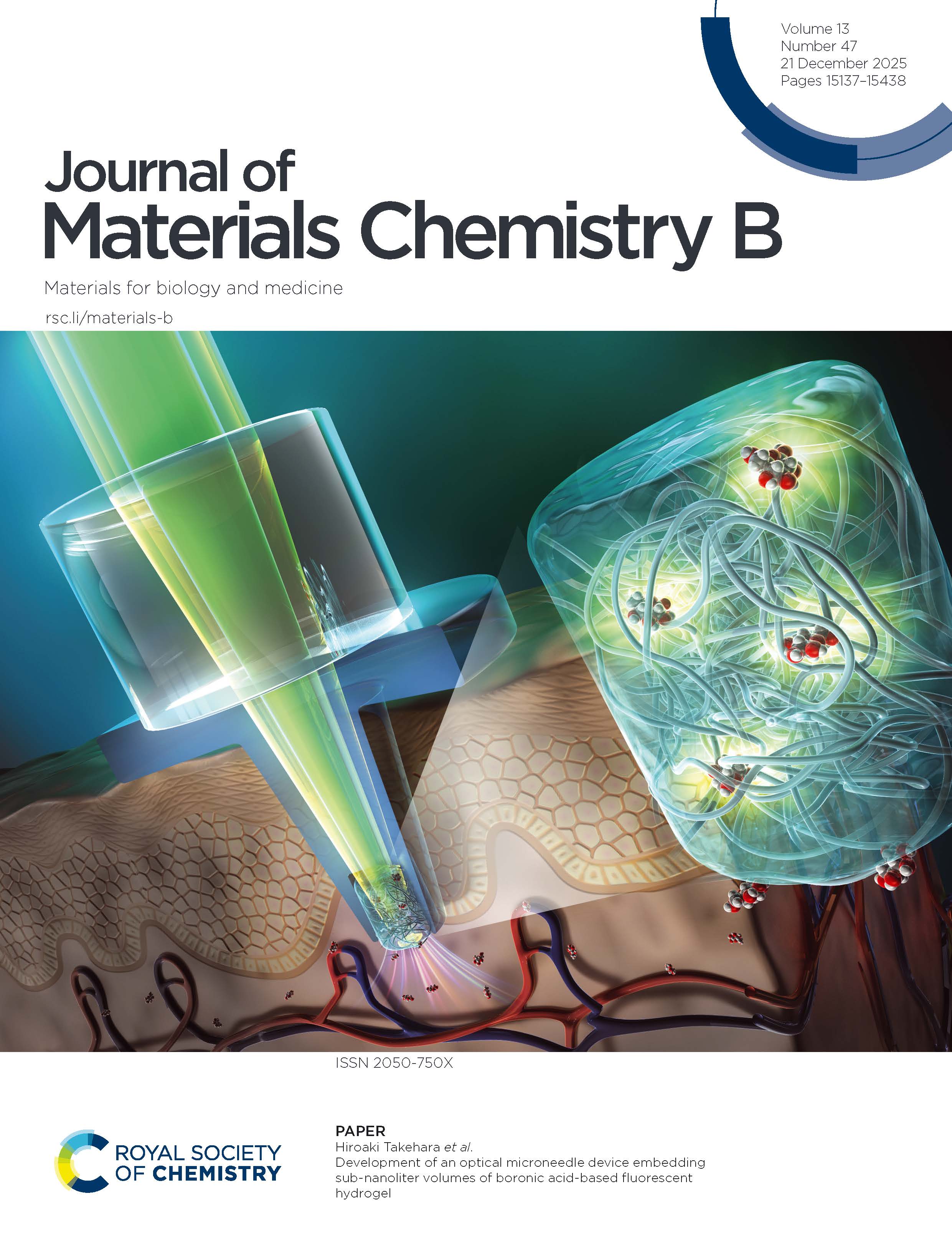 サブナノリットル体積のボロン酸蛍光ハイドロゲルが埋め込まれた光学マイクロニードルデバイスの開発